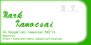 mark kamocsai business card